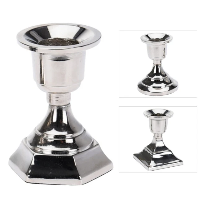 Kerzenständer - Ca. 6 X 6 X 8 Cm - 1 Stück - Silber - Image 4