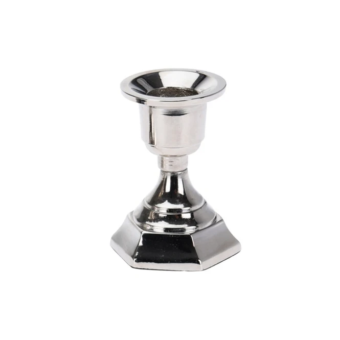 Kerzenständer - Ca. 6 X 6 X 8 Cm - 1 Stück - Silber - Image 2