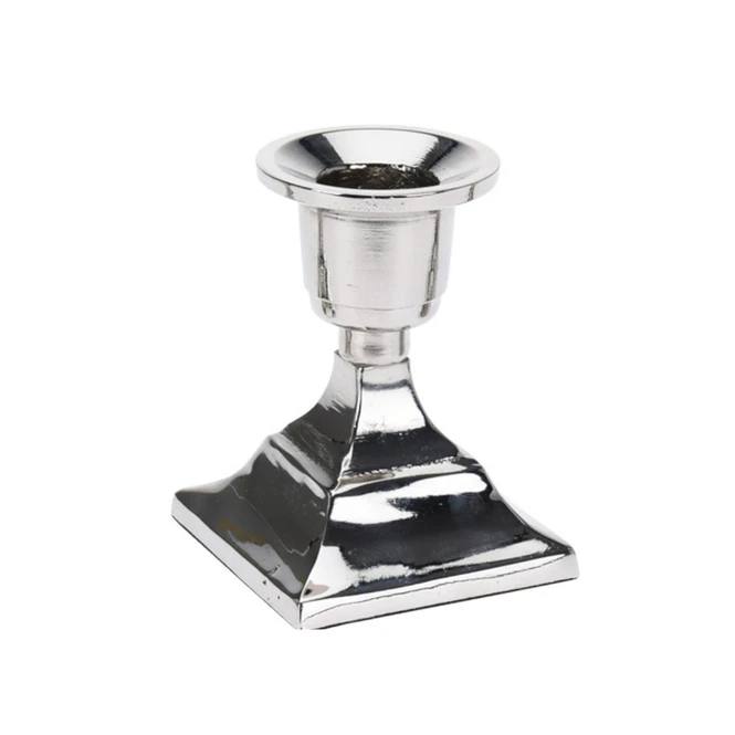 Kerzenständer - Ca. 6 X 6 X 8 Cm - 1 Stück - Silber