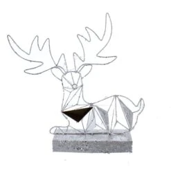 Hirsch Mit LED - Ca. 19 X 38 Cm