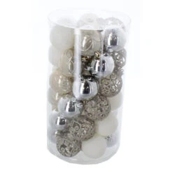 Christbaumkugeln Gold-Silber-Mix - Bruchfest - 6 Cm - 37 Stück