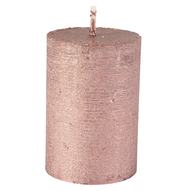 Stumpenkerze - Polar - Ca. 7 X 10 Cm - Roségold