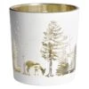 Teelichtglas - Winterwald - Ca. 10 X 10 Cm
