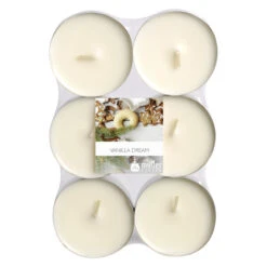 Maxi-Teelichter - Ø = Ca. 5,5 Cm - 6 Stück - Vanille