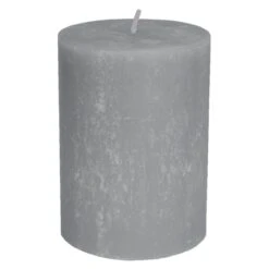 Stumpenkerze - Rustic - Ca. 7 X 8 Cm - Grau