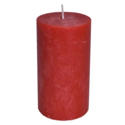 Stumpenkerze - Rustic - Ca. 7 X 13 Cm - Kaminrot