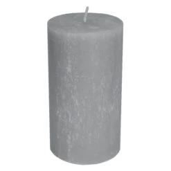 Stumpenkerze - Rustic - Ca. 7 X 13 Cm - Grau
