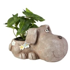 Pflanztopf Hund - Aus Magnesia - Ca. 34 X 21 X 17,5 Cm