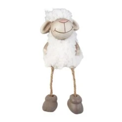 Schaf Mit Schlenkerbeinen - Aus Keramik Und Textil - Ca. 6 X 5,5 X 7,5 Cm - 1 Stück