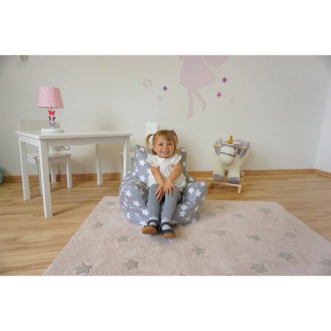 Kindersitzsack Sterne - Grau/weiß - Image 4