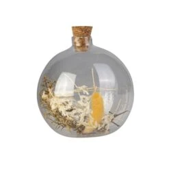Glasvase Mit Trockenblumen Und Korken - Ca. 10 X 11 Cm