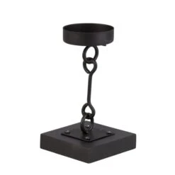 Kerzenständer - Schwarz - Aus Metall - Ca. 7 X 7 X 12 Cm