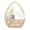 Standdeko - Frohe Ostern - Aus Holz - Ca. 20 X 2,5 X 15,5 Cm