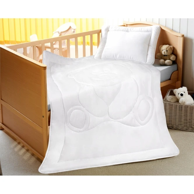 Kinderbettenset Teddy - Steppbettdecke + Kopfkissen
