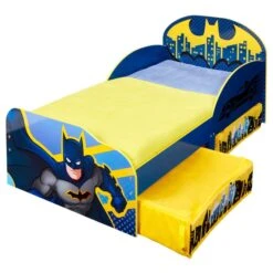 Batman - Kinderbett Mit Stauraum - Blau - Ca. 70 X 140 Cm