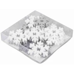 Streudeko - Schneeflocken - 24 Teile - Weiß