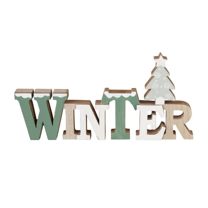 Deko-Schriftzug - WINTER - Aus Holz - Ca. 29 X 2,5 X 14,5 Cm - Image 2
