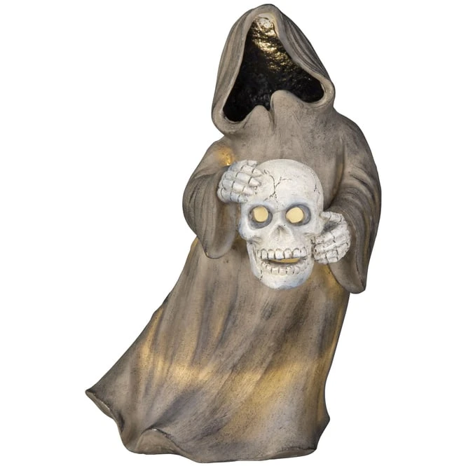 LED-Standdeko - Gevatter Tod - Aus Polyresin - 15 X 12 X 23 Cm