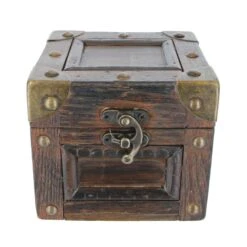 Truhe - XS - Dunkelbraun - Aus Holz - Ca. 11 X 10 X 9 Cm