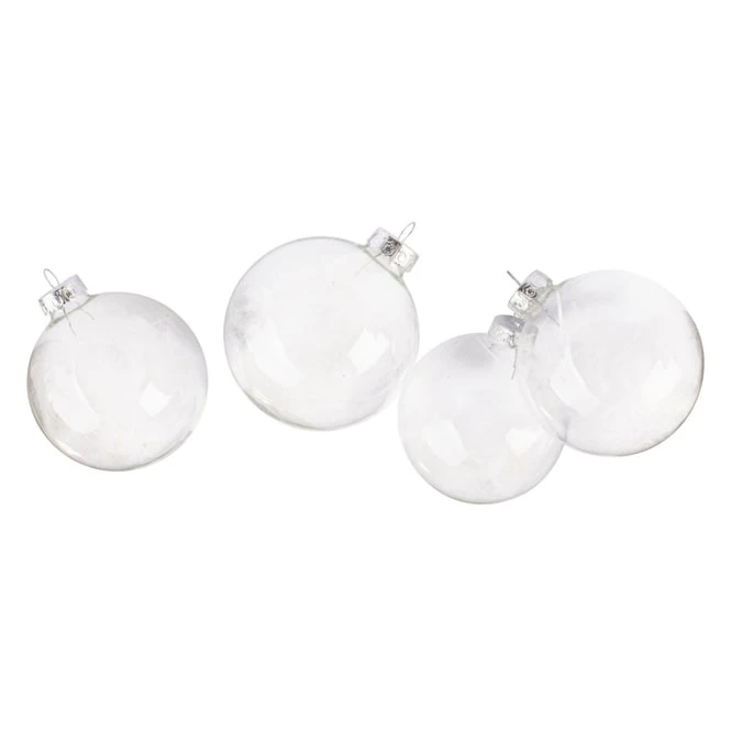Christbaumkugeln - Mit Federn - Aus Glas - 4 StĂŒck - Image 2