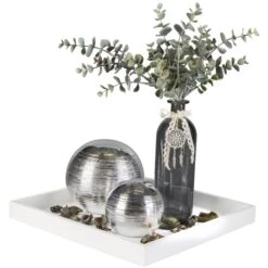 Vase - Aus Glas - 20,5 X 7 Cm - Anthrazit