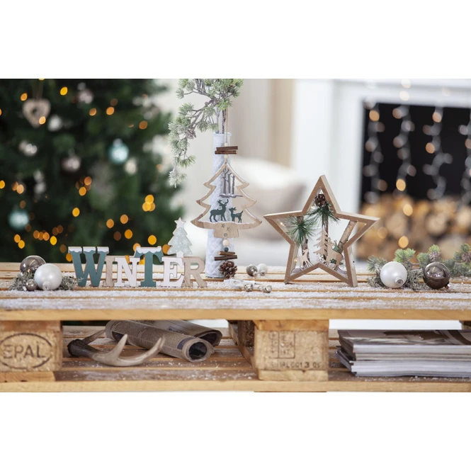 Deko-Schriftzug - WINTER - Aus Holz - Ca. 29 X 2,5 X 14,5 Cm
