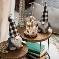 LED-Dekoglocke - Rentiere - Aus Glas - Ca. 10,5 X 10,5 X 17 Cm