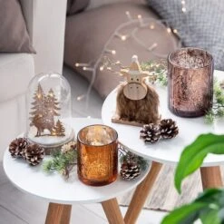 Teelichtglas - Hirsche - Ca. 10 X 12,5 Cm