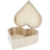 Dekokästchen - Herz - Aus Holz - Natur - 20 X 19 X 8 Cm
