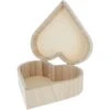 Dekokästchen - Herz - Aus Holz - Natur - 16,5 X 16 X 7 Cm