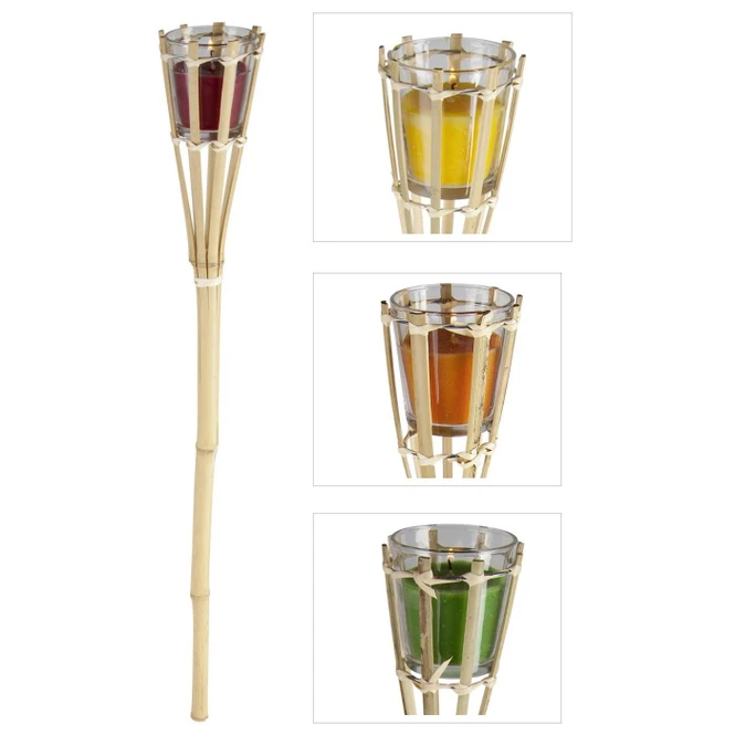 Gartenfackel - Citronella - Aus Bambus - Ca. 7,5 X 7,5 X 76 Cm - 1 Stück - Image 4